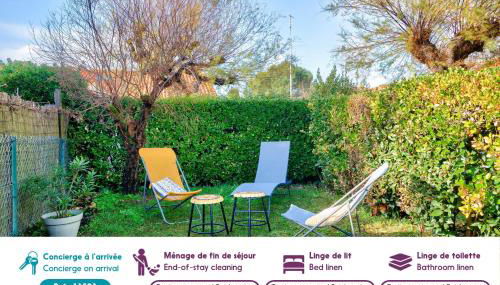 280m de la plage - Piscine - Séjour à 4 - Foto 2, Garden, Garden view