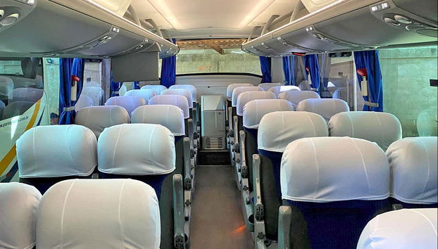 Intérieur de l'un des véhicules