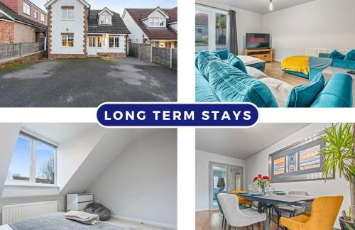 Long Stays, Contractors & Re-locators, 4BR House, Van Parking, Sleeps 8, Wi-Fi - Foto 1