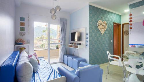 2 Quartos com ar, piscina, sacada Gourmet a 1 km da praia Grande - Foto 1