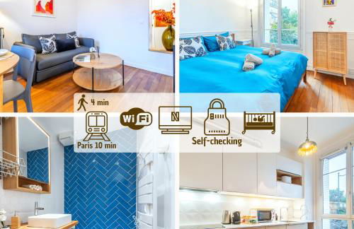 L'Escale Parisienne Charmant T2 proche métro et Paris - Foto 1