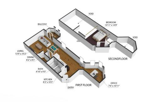 Jacuzzi 1BR loft with den and office-open concept - Foto 36