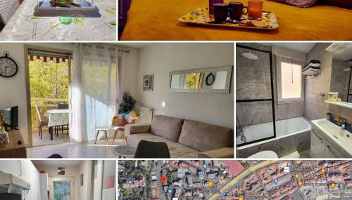 Charmant 2 pièces, traversant, clim, wifi, parking - Foto 2