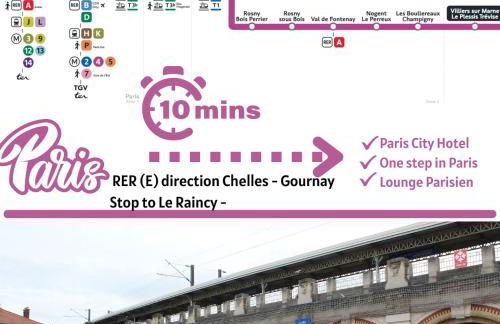 PARIS CITY-Le Raincy - Facing station - 4 to 8 Pers - Foto 62