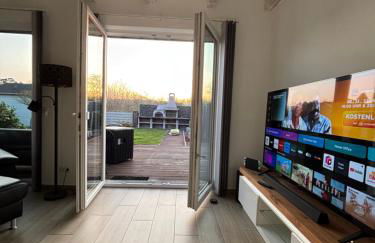 Wood&Stone - Modernes Haus in Seenähe am Tankumsee mit Terrasse, Outdoorküche, Kamin, Homeoffice Bereich & voll ausgestatteter Küche im Naherholungsgebiet - Foto 18