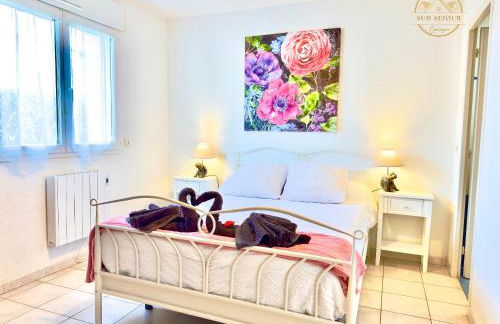 Villa Les Lauriers -3 Chambres, Climatisation, Terrasse, Jardin, BBQ & Plancha- SUDSEJOURCONCIERGERIE - Foto 19