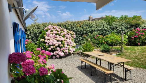 Tipoz'Immo - Maison Bleue accès à pied plage - spot surf - fibre inclus - linge inclus et lits faits - parking gratuit - proche des commerces et des attractions touristiques - Foto 2, Garden, Garden view