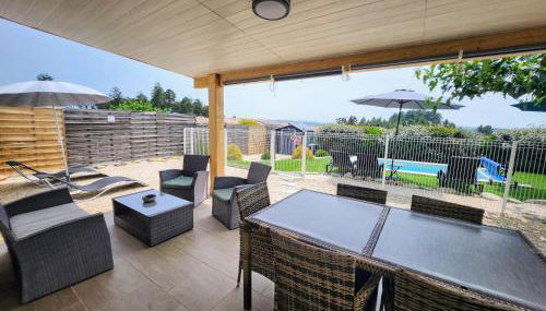 En Ardèche, maison de vacances L'Odalys climatisée avec sa piscine privée et chauffée - Foto 3, sunbed, Garden view