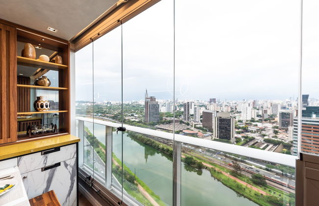 Stunning Views | Luxurious Apartment with Marginal Pinheiros View at River One Residencial by Okaeri Home Apartments - Foto 79