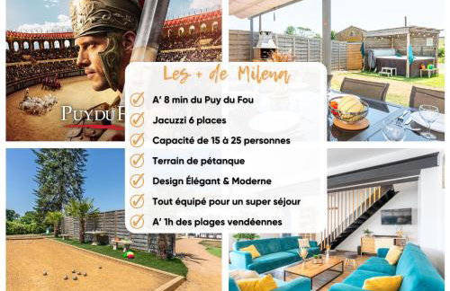 Gîte Milena - SPA - Puy duFou - Grande capacité - Foto 55