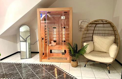 flair Apartment Stadtoase Fulda I private Sauna & Whirlpool I Balkon I 2x Parken I Kaffee I Highspeed WLAN I Disney plus - Foto 12