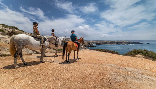 Observando los paisajes de la costa