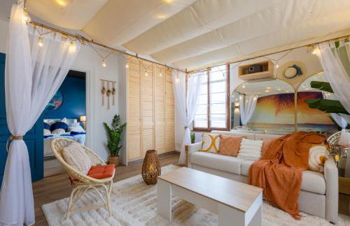 CathyVoyages - Ciel étoilé - Bord de Mer - Parking gratuit - Vidéoprojecteur - Lit rond - La Paillote Strasbourgeoise - Photo 32