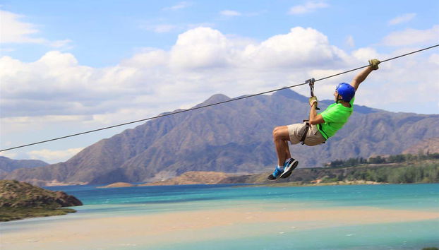 Tirolina sobre el embalse Potrerillos - Foto 4