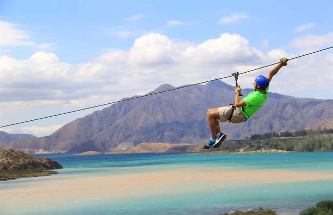 Tirolina sobre el embalse Potrerillos - Foto 4