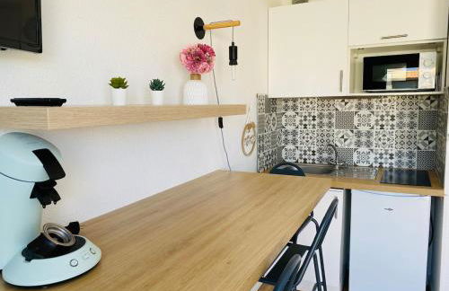 Studio sur plage avec piscine et balcon vue mer - Foto 9