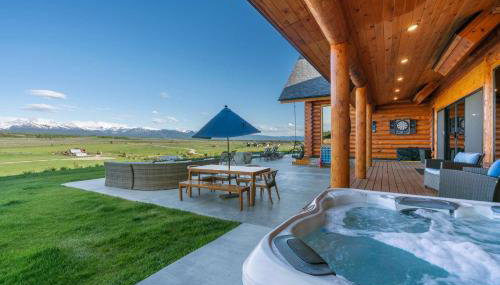 Luxe Teton View Log Cabin Hot Tub Large Groups - Foto 3