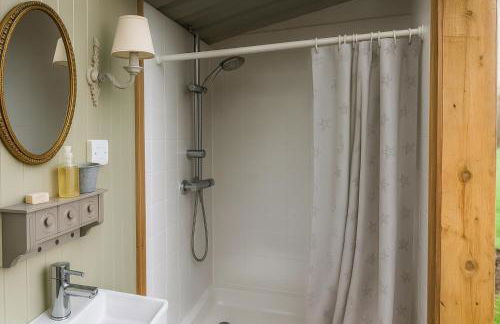 1 Bed Shepherds Hut - Sleeps 2 -wood Fired Hot Tub - Foto 9