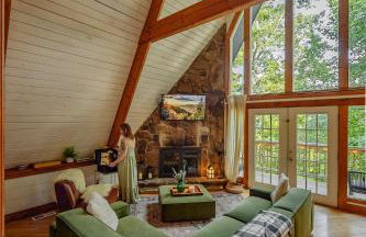 Big Mountain View! Downtown Gatlinburg Chalet Village! Hot Tub! Fan Favorite! AFrame Dreams! Magazine-Featured! Stunning Interiors! Little Green Cabin - Photo 19
