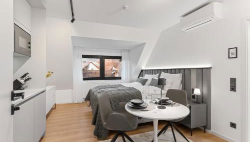 1-2 Personen - Parkplatz - Fahrradgarage - Zentrum - Küche - WLAN - Klima - Foto 4