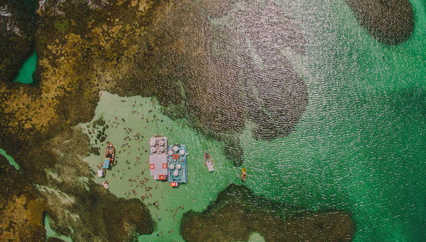 Vista sulle piscine naturali della zona