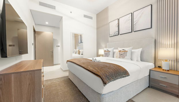 SML Vacation Homes - Sky High Apartments with Burj Khalifa and Dubai Fountain Views @ Grande Signature, Downtown Dubai - Foto 5, Habitación