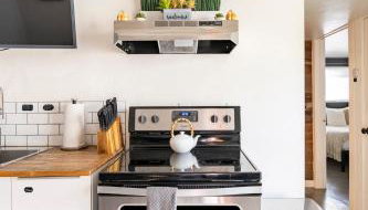 2BR Apt with BBQ & Parking Spring Fling Stay - Foto 4, stove