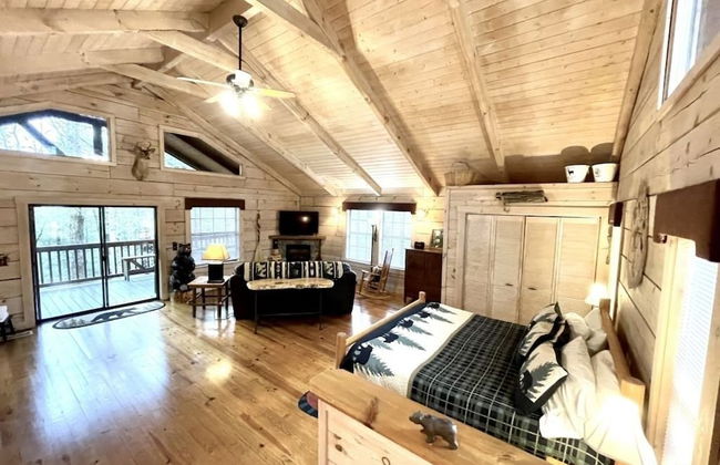 Perfectly private! Hot tub, king sized bed, grill, washer/dryer, and motorcycle friendly! Studio Cabin by RedAwning - Foto 2