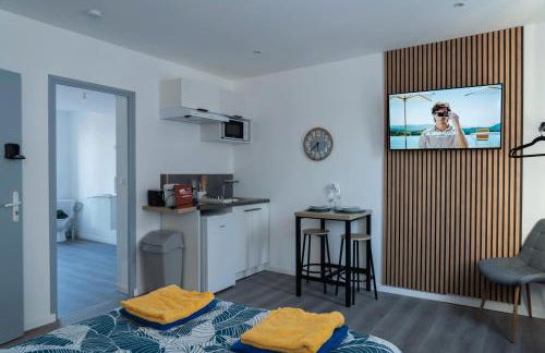 CitizenHouse Anzin - 4 Studios - 15 à 36m2 - Jardin - Terrasse - Accès autonome - WiFi - Netflix - Foto 23