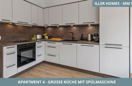 Iller Homes Memmingen - Moderne Fewos mit Terrasse für bis zu 7 Pers mit Parkplätzen - Foto 32