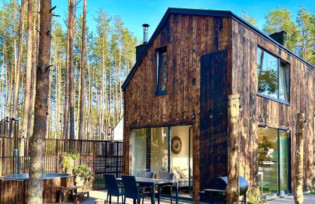 Domek lubiana180 WABI SABI w lesie jacuzzi sauna kominek - drewno w cenie pobytu - nad jeziorem Kaszuby pieski tylko do 10kg za dodatkową opłatą - Foto 53