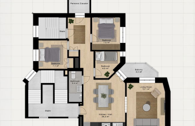 Sanders Shield - 3 Bedroom Apartment With Balcony - Foto 20