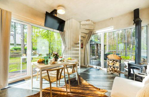 Domek lubiana180 WABI SABI w lesie jacuzzi sauna kominek - drewno w cenie pobytu - nad jeziorem Kaszuby pieski tylko do 10kg za dodatkową opłatą - Foto 21