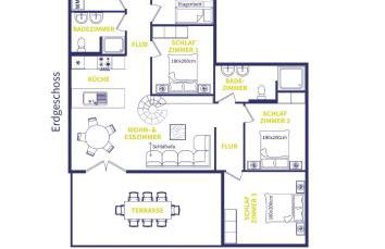 Riesiges Ferienhaus mit 4 SZ an der Nordsee! Sauna - Foto 2