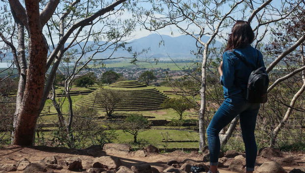 Admiring the fascinating ruins of Guachimontones