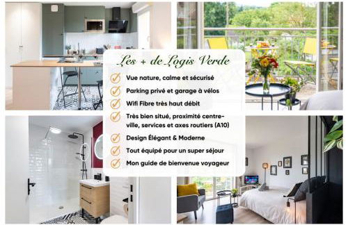 Logis Verde - Vue Nature & Parking Privé, A10 à 5min - Foto 12