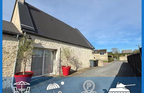 Rivage Maison spacieuse 10 p 5 chambres 2 sdb 2 WC tout confort avec jardin, belle terrasse aménagée, parking privatif, à 2 kms d'une petite plage, 3kms d'Omaha Beach et Port en Bessin - Foto 1