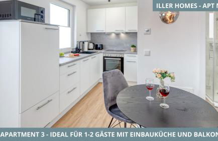 Iller Homes - 5 x Moderne Fewos je 1bis2 oder 1bis4 Pers mit Küche u Balkon - Parkplätze vorhanden - Foto 58