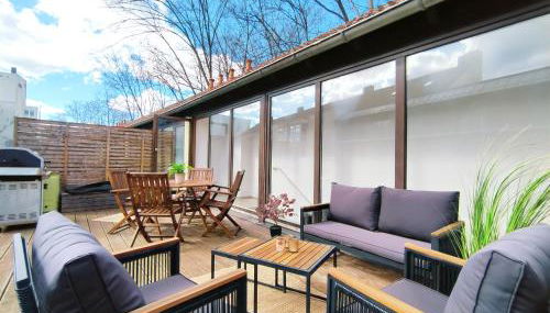 Design Apartment für bis zu 4 im 2 OG, modern, Dachterrasse, Grill, ruhige Lage, Disney plus, Wii, LAN und WLAN - Foto 2