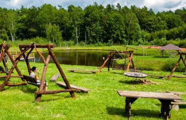 Domki cało roczne z własnym stawem nad jeziorem - Foto 14