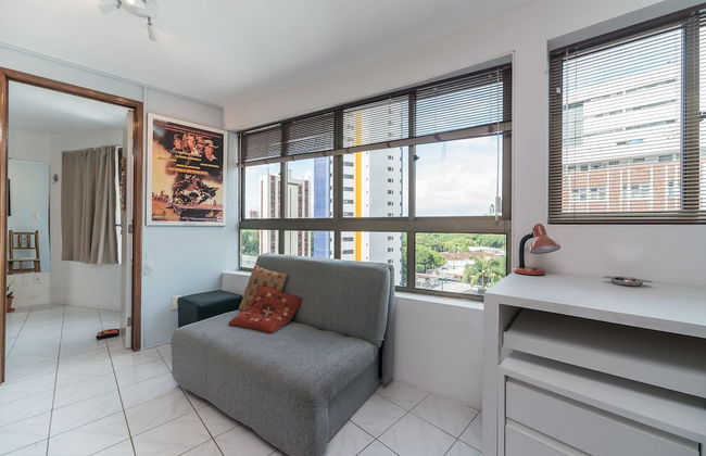 Ótimo Flat Bairro da Jaqueira Recife até 3 pessoas O Coração Verde da Cidade PBO902 - Foto 12