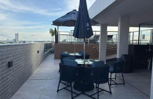 Lindo Studio com rooftop e piscina - Foto 5