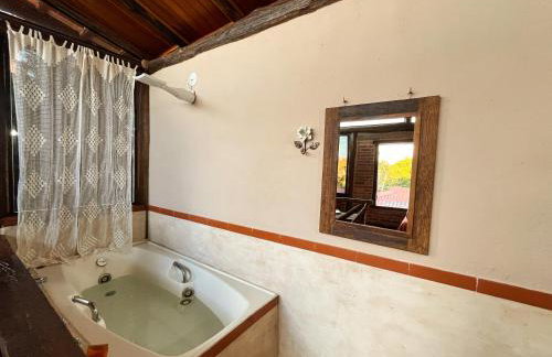 Casa de Hospedes Chalé Rustico com Banheira e Piscina Privativa a 1h de SP Espaço Totalmente Privativo - Foto 49