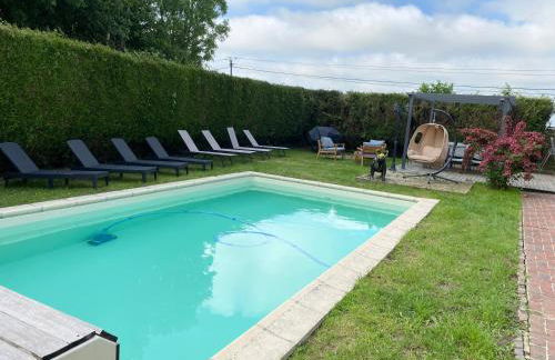 Beautiful Normandy Longere, billiards, heated pool - Foto 11