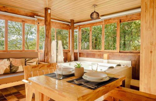 Chalé romântico com banheira aquecida - Foto 3