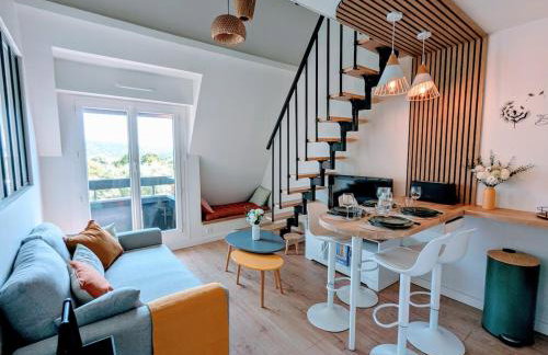 Duplex vue mer à deux pas de la plage, balcon et espace cinéma - Foto 6