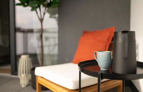 DWELLSTAY - Modernes Apartment I 55qm I 2 Zimmer I Küche I Bad I Terrasse I TV I WLAN - Foto 11