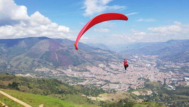 Paragliding over the San Felix area