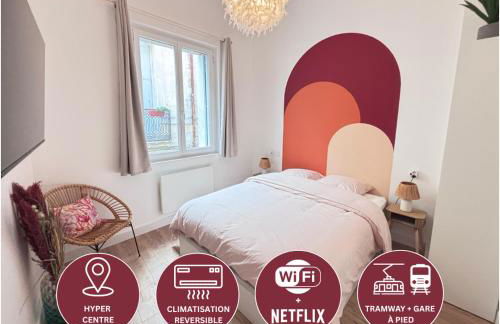 SYLOU - Centre historique, 4 personnes, Climatisation, Netflix, Comédie, Tramway, Gare - Foto 1