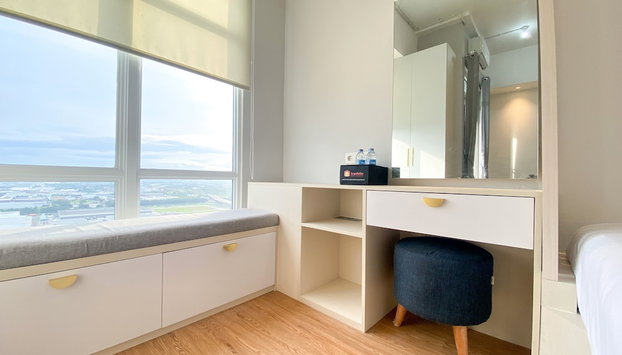 Homey And Elegant Studio Vasanta Innopark Apartment - Foto 5, Habitación